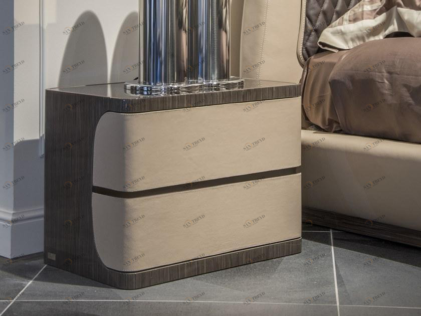 Tonino Lamborghini Casa Прикроватная тумбочка из оленьей кожи с ящиками Banus sun-id-1443348