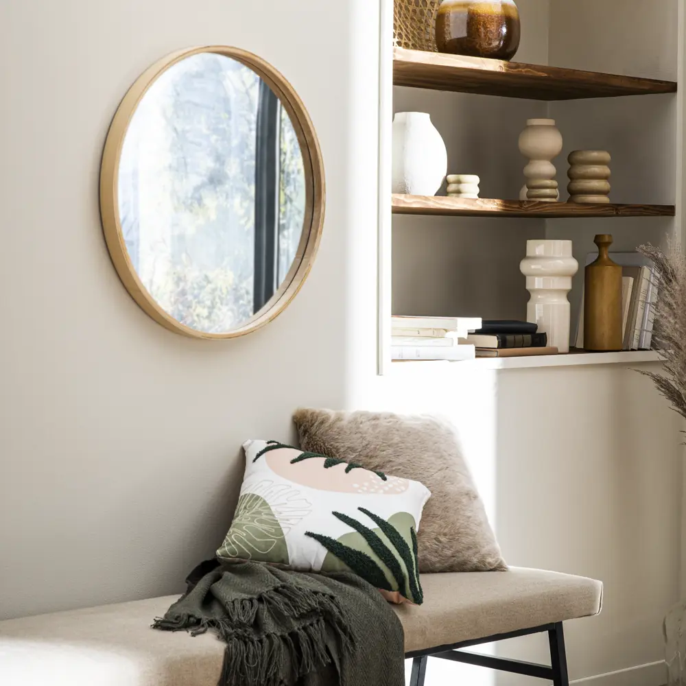 Зеркало Inspire Nordik круглое настенное 62 см в серебристом оформлении 84466750