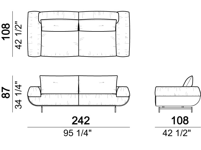 3-местный кожаный диван Arketipo FASTLOVE ARCH-00090570 - Вид №10