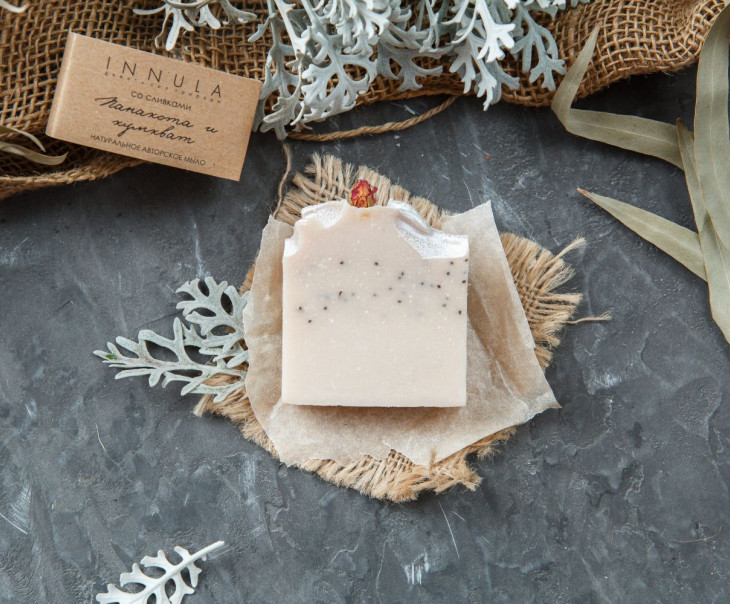 3885 Мыло ручной работы "Панакота и кумкват" Вкусляндия  - Вид №1