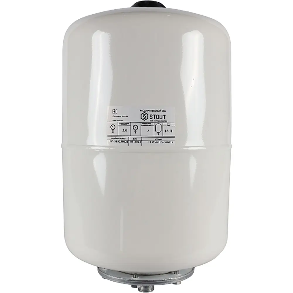 Расширительный бак для ГВС 18 л Stout 3/4" белый STLM-2159255