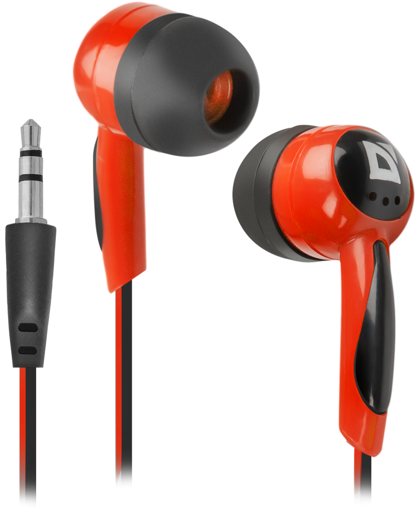 63605 наушники вставки basic 604 черный + красный Defender Santreyd 