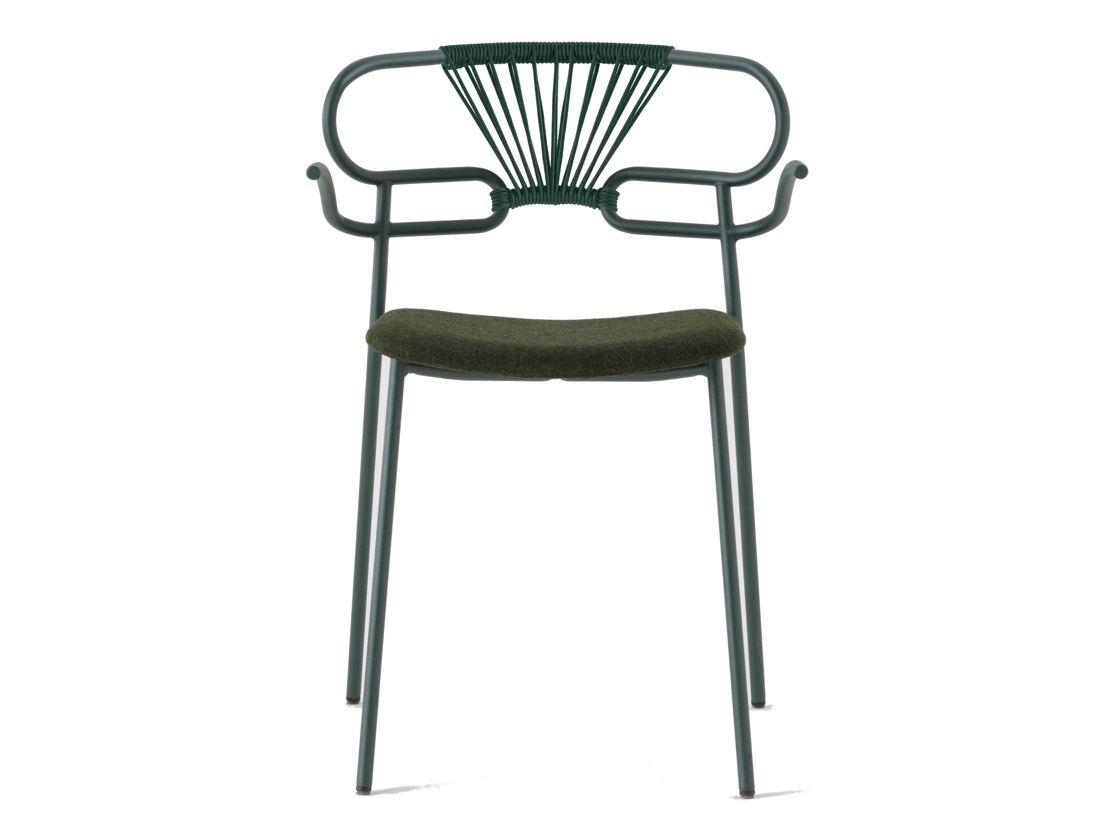 Металлический стул с подлокотниками со встроенной подушкой TrabA' Генуя ARCH-00098042