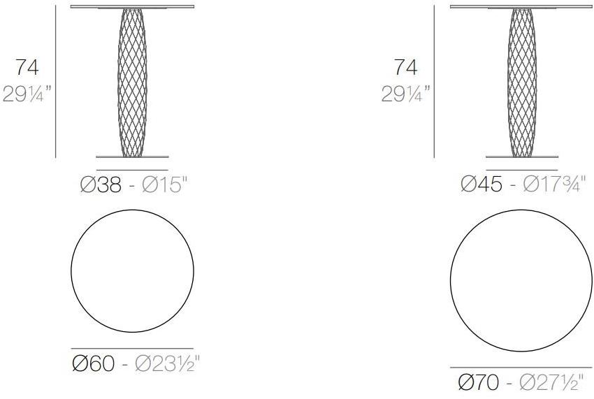 VONDOM Круглый садовый стол из hpl Vases sun-id-1508213 - Вид №2