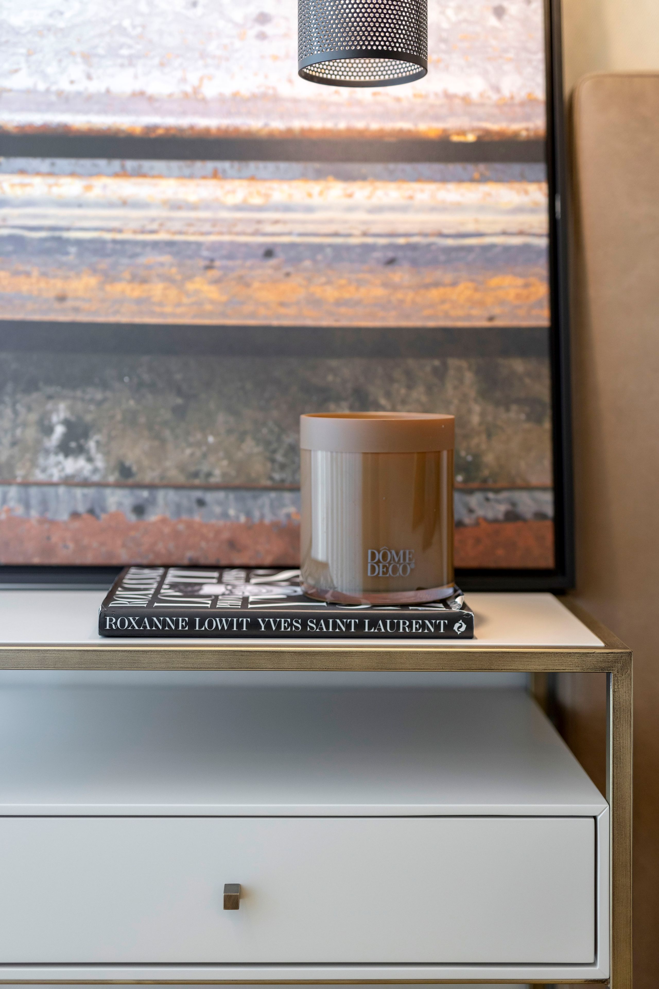 Прямоугольная прикроватная тумбочка из шпона с ящиками Stylish Club мост ARCH-00103665 - Вид №14