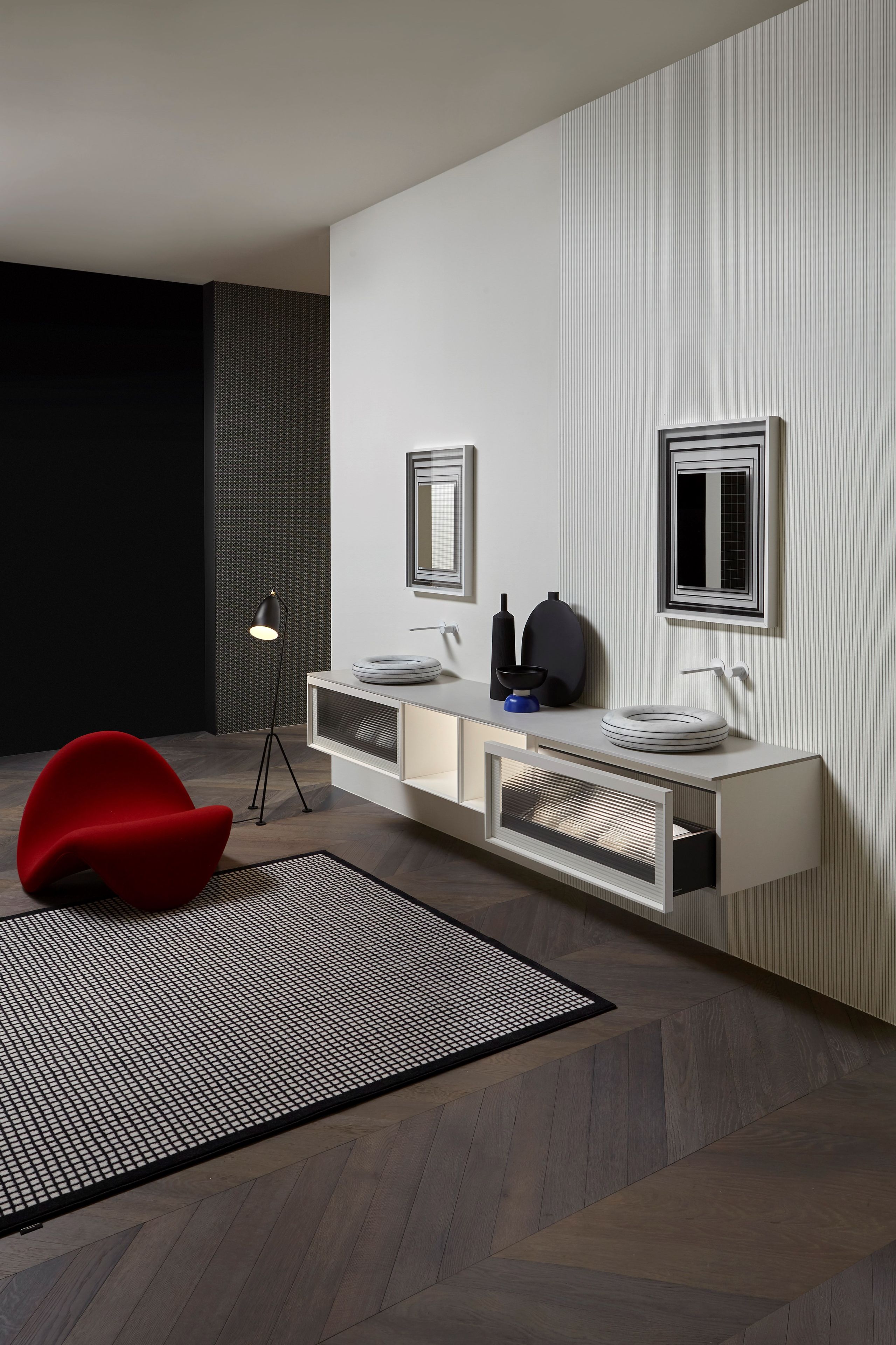 Двойной подвесной умывальник с ящиками Antoniolupi Bemade ARCH-00118616 - Вид №2