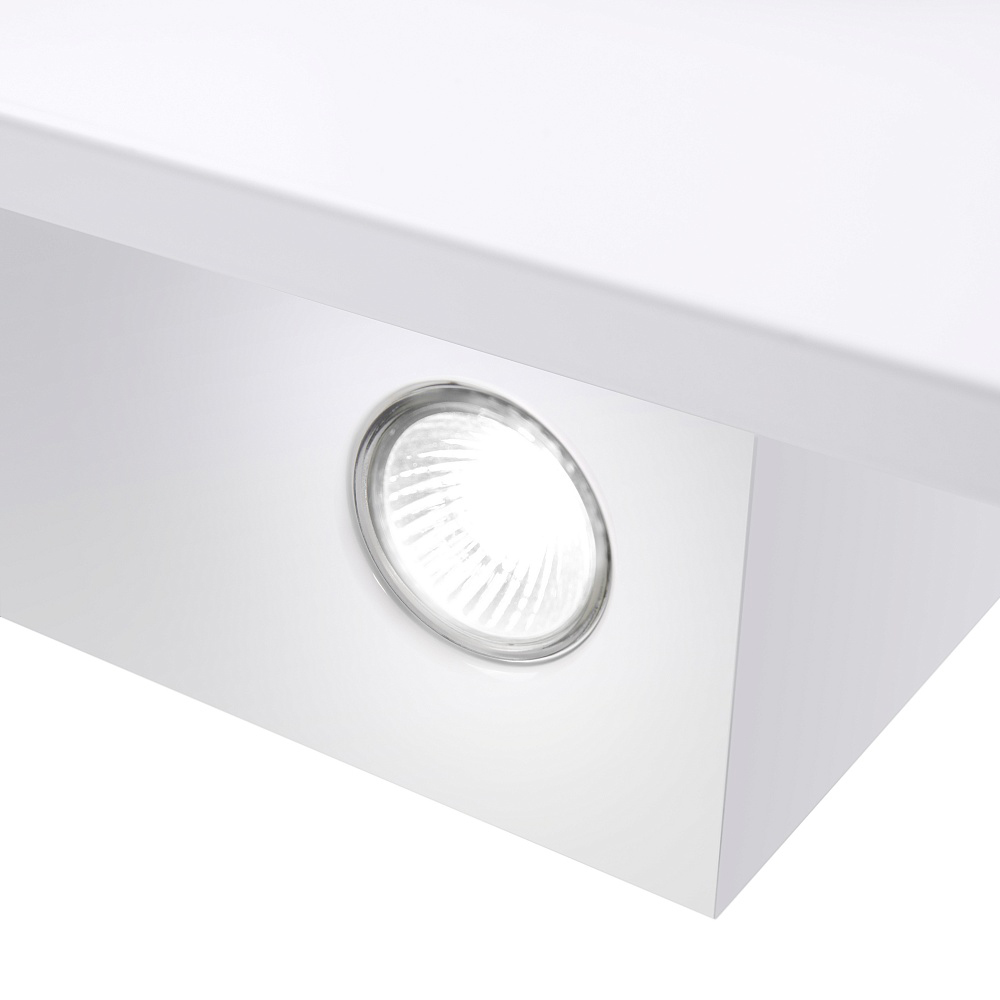 TOWER Light 50 White Glass White Вытяжка tower light 50 белый/белое стекло/ • тип: настенная• цвет: белый• управление: кнопочное• ширина, мм: 500• полная потребляемая мощность, вт: 150• количество скоростей: 3• максимальная производительность, м3/ч: 470• Santreyd  - Вид №7