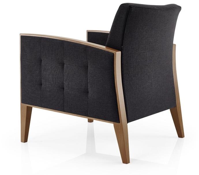 JMS Кресло из мягкой ткани с подлокотниками Cassis M285 cr - Вид №1