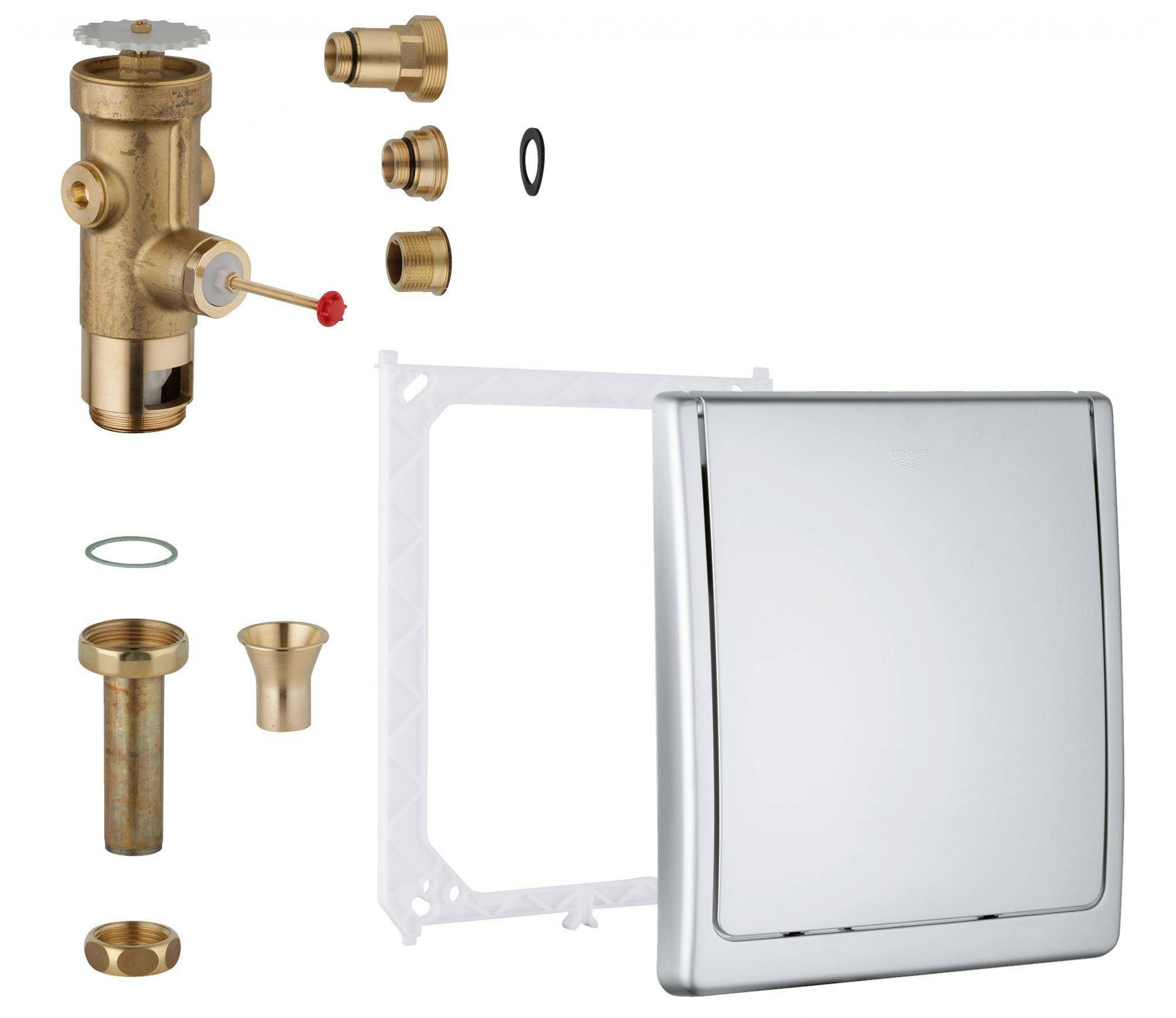 Смывное устройство для унитаза GROHE, хром (42901000) Spare Parts