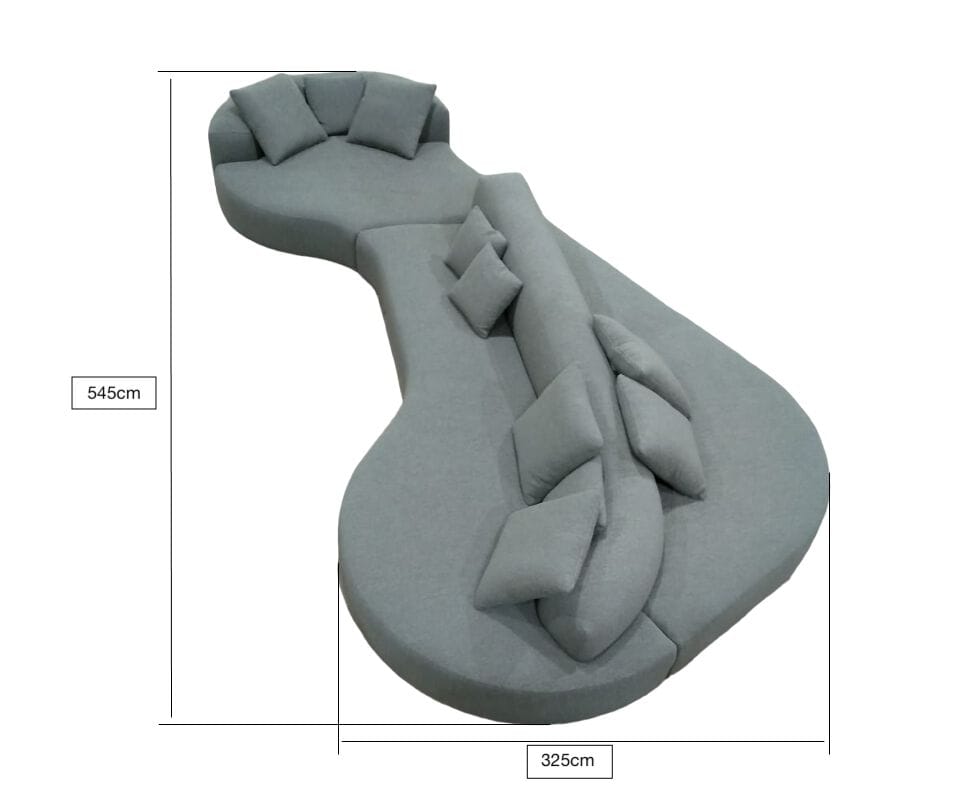 Двусторонняя изогнутая ткань диван CREARTE COLLECTIONS Lab Organic ARCH-00112827 - Вид №7