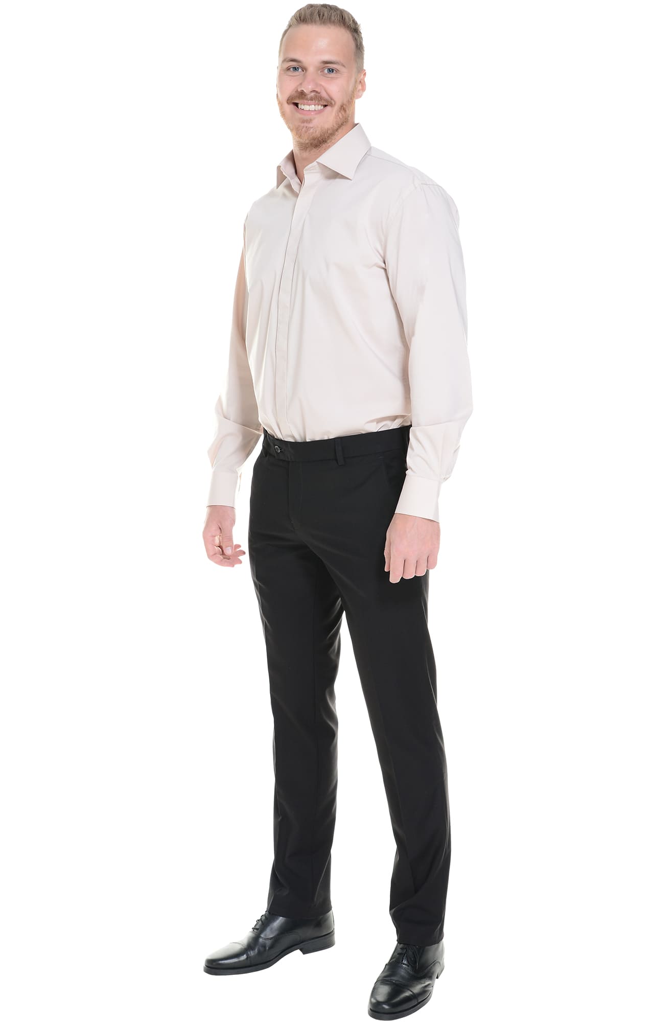 5030100 Рубашка мужская  beige El-Risto  Корпоративная одежда  размер 46/182-188  - Вид №4