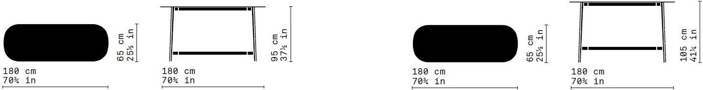 Very Wood Высокий овальный стол из hpl Rond sun-id-1472279 - Вид №6