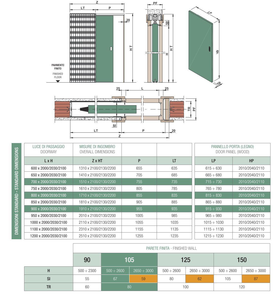 Подрамник для одностворчатой раздвижной двери PROTEK® Classic ARCH-00110205 - Вид №4