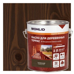 Масло для террасы MONLID матовое цвет палисандр 2 л