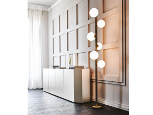 Напольная лампа из дутого стекла