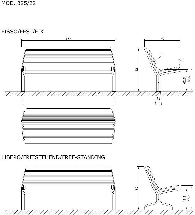 Euroform W Деревянная скамейка со спинкой Contour sun-id-1435377 - Вид №4