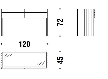 Прямоугольная консоль MOROSO Rows ARCH-00140896 - Вид №2