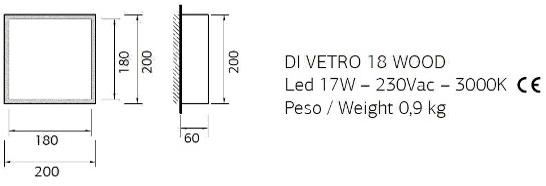 ENGI Бра / потолочный светильник из дерева и стекла Divetro wood Endw180  - Вид №1