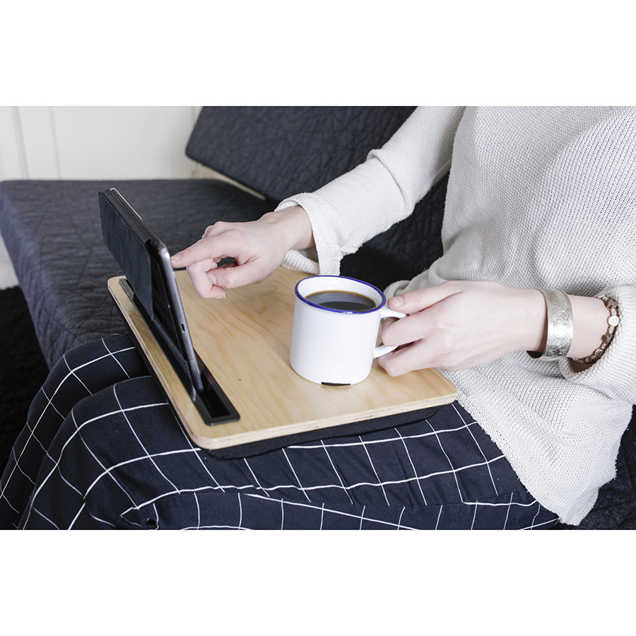 US039W Столик-поднос 33,5 х 23,5 дерево Kikkerland  - Вид №7