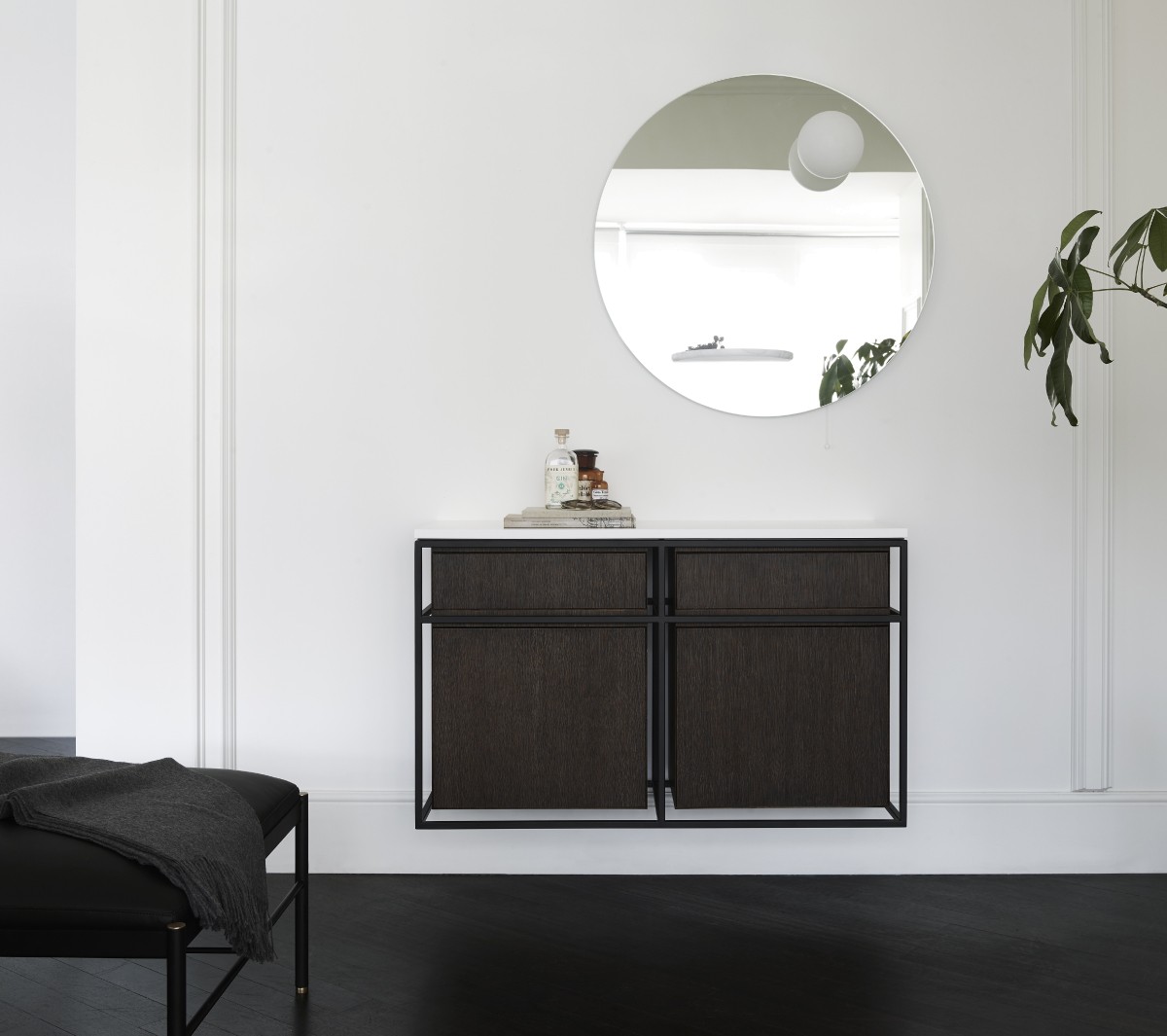 comp-composizione gs3b Подвесная раковина настенная прямоугольная Ex.T Frame черная - Вид №10