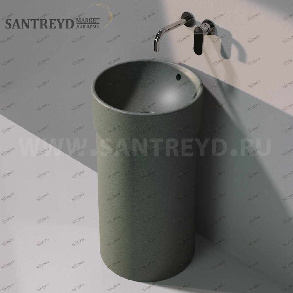 505042CCOLP7037 Напольная раковина стоящая круглая Ceramica Flaminia Twin