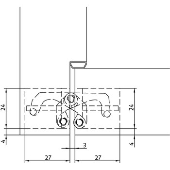 Петля скрытого монтажа Anselmi mod.160 3D ALU Santreyd LK01-838 - Вид №3