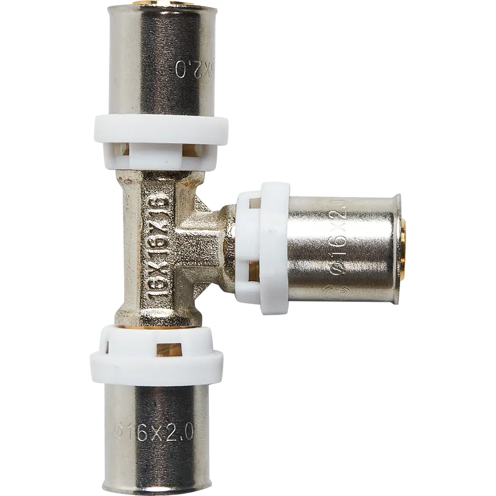 Тройник Aquasfera 16 мм никелированная латунь 027-8834 STLM-2037309 - Вид №1