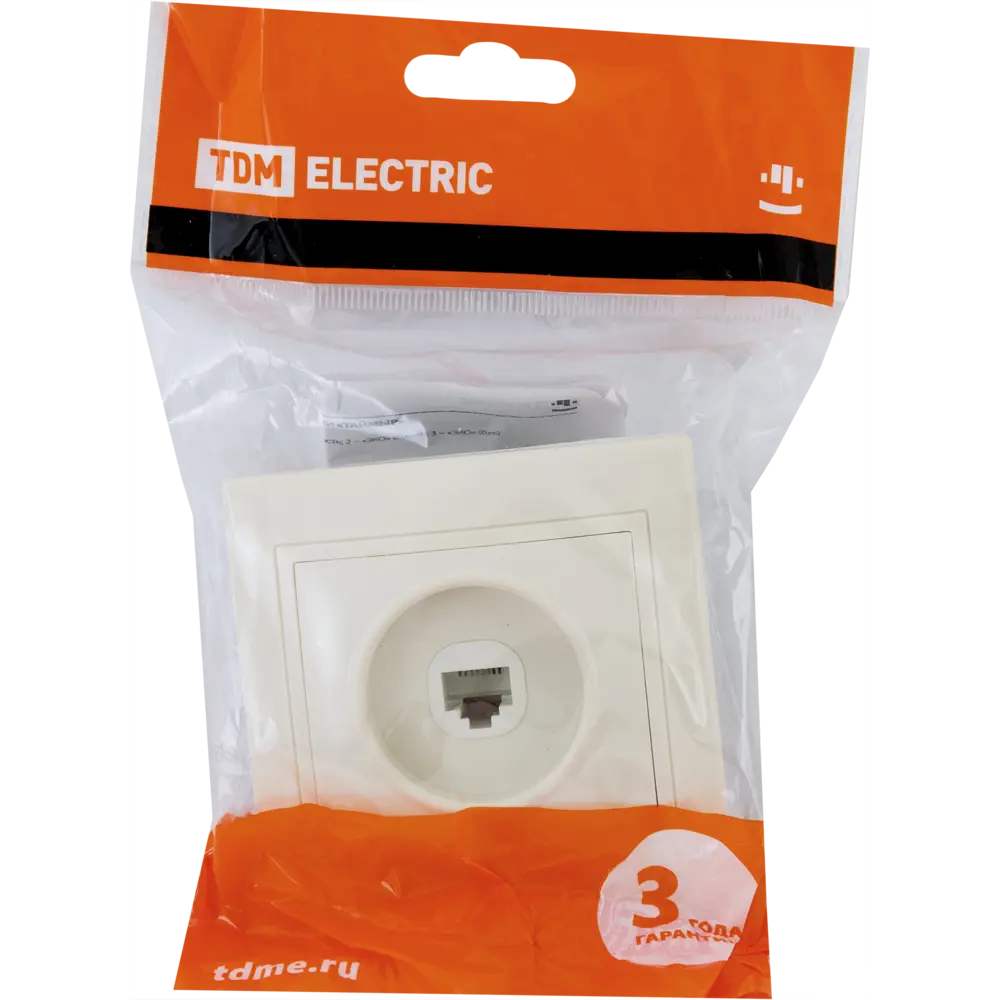 TDM ELECTRIC: Встраиваемая телефонная розетка RJ11 бежевая для помещений 85591119 Серия отсутствует STLM-0064401 - Вид №5