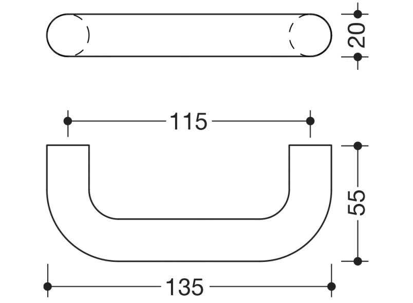 111BG.6 Мебельная ручка ø 20 мм HEWI USA Produkte  - Вид №16