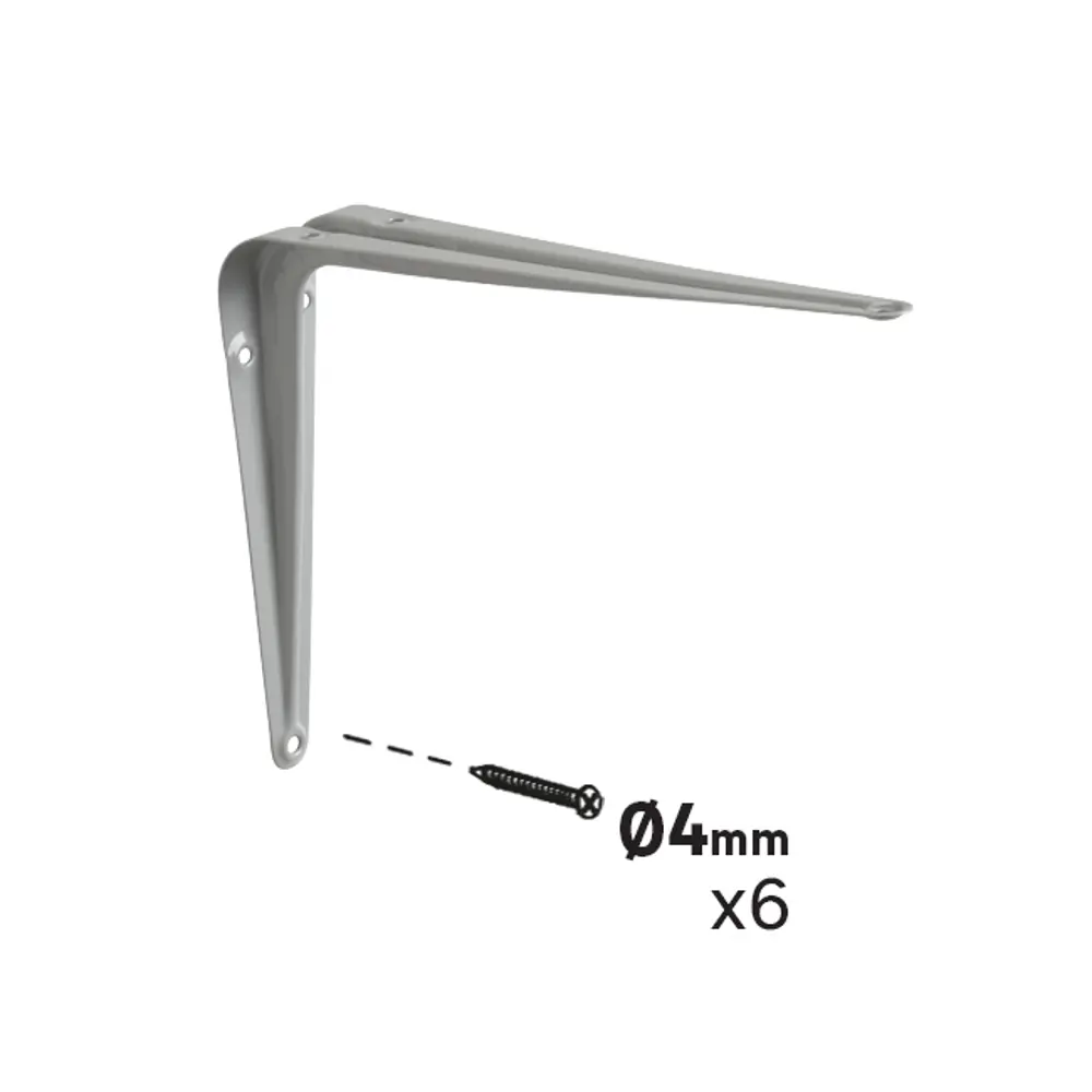 Утилитарный кронштейн Normo 15x20 см нагрузка до 15 кг цвет серый 89438040 STLM-2160773 Santreyd  - Вид №4