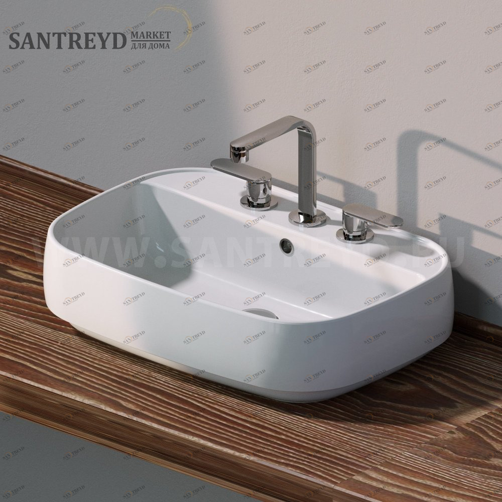 FG64L9016 Накладная раковина на столешницу  прямоугольная Ceramica Flaminia Flag