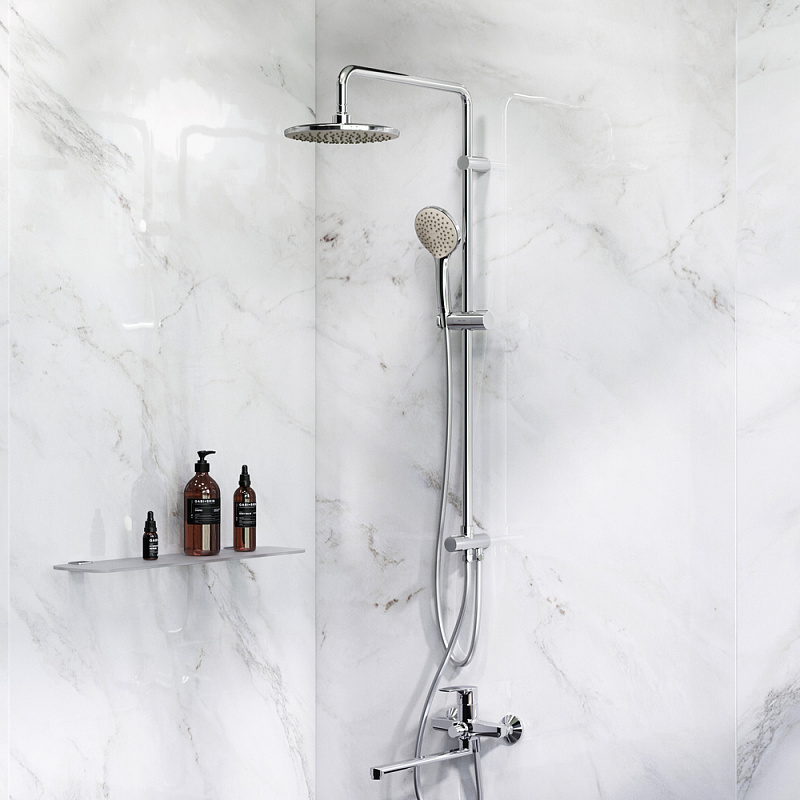 F40890A94 Набор : душевая система смеситель для ванны/душа излив 320 мм хром шт. AM.PM Gem