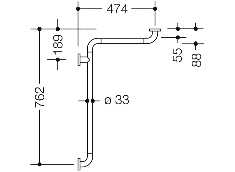 801.35B100 душ, поручни для ванны HEWI Edition matt | Polyamid  - Вид №5