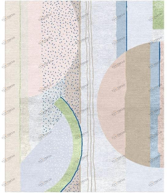 Tapis Rouge Прямоугольный коврик ручной работы Abstraction Tr1303