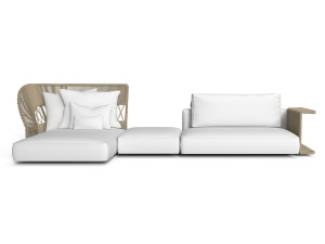 Садовый диван с полуостровом