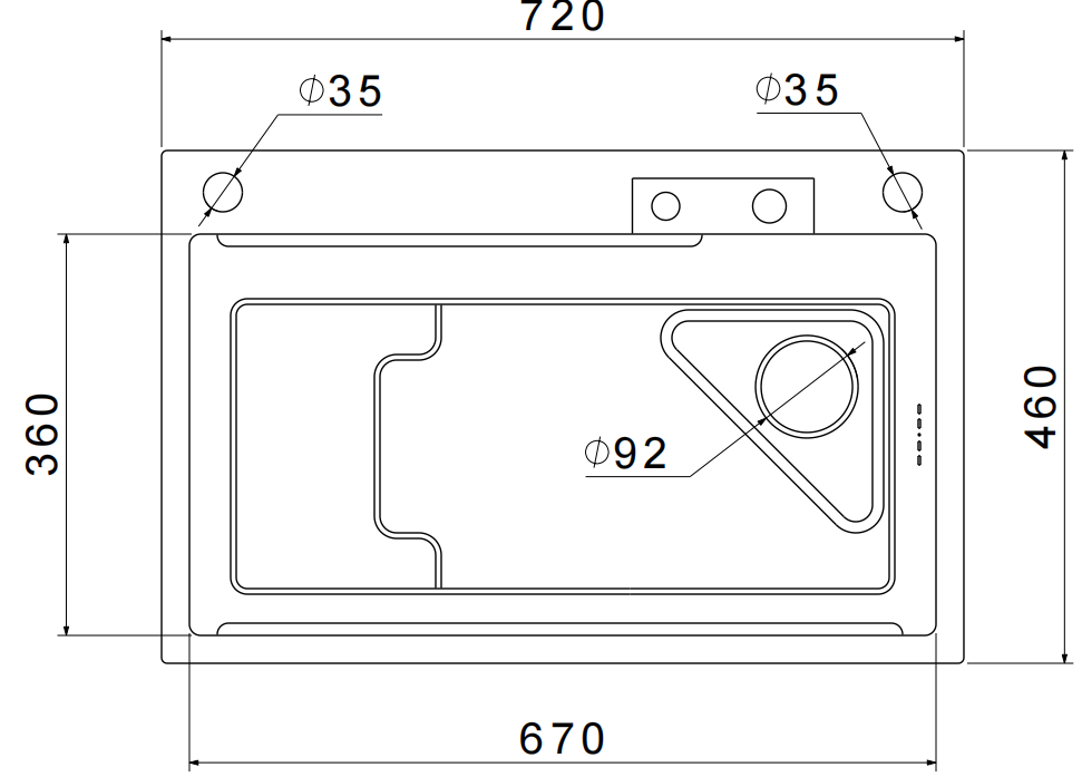 Кухонная мойка Нержавеющая сталь METAL S545 GranFest 7246-S545 - Вид №1