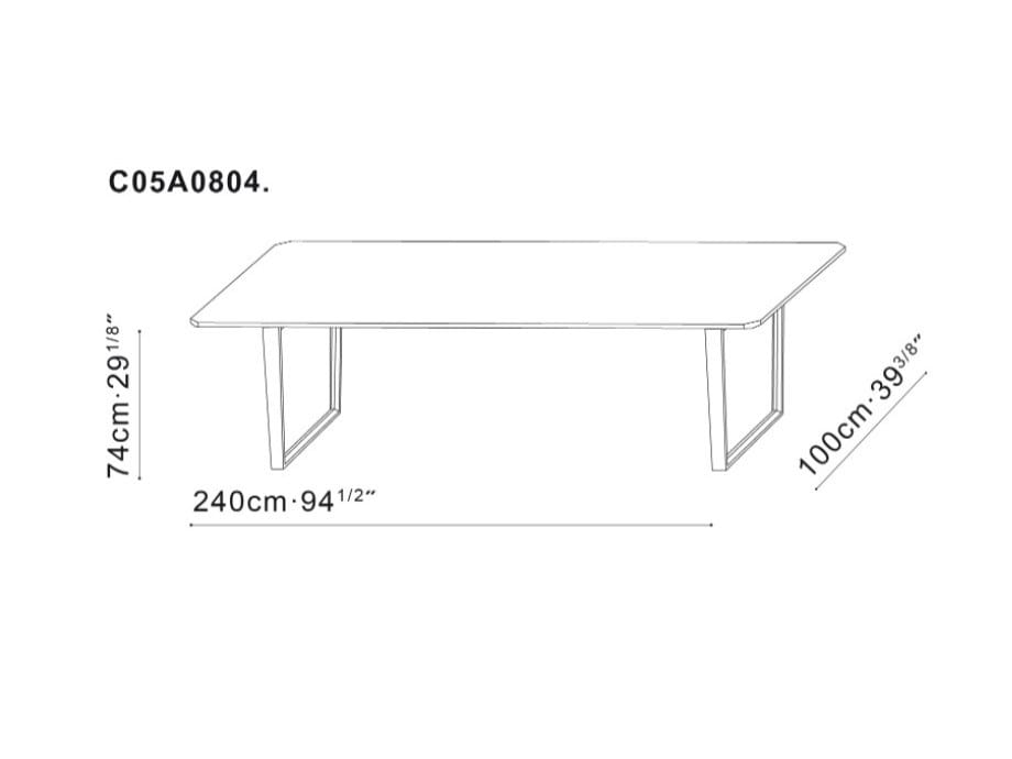 Прямоугольный стол из шпона CAMERICH Verge ARCH-00141382 - Вид №6