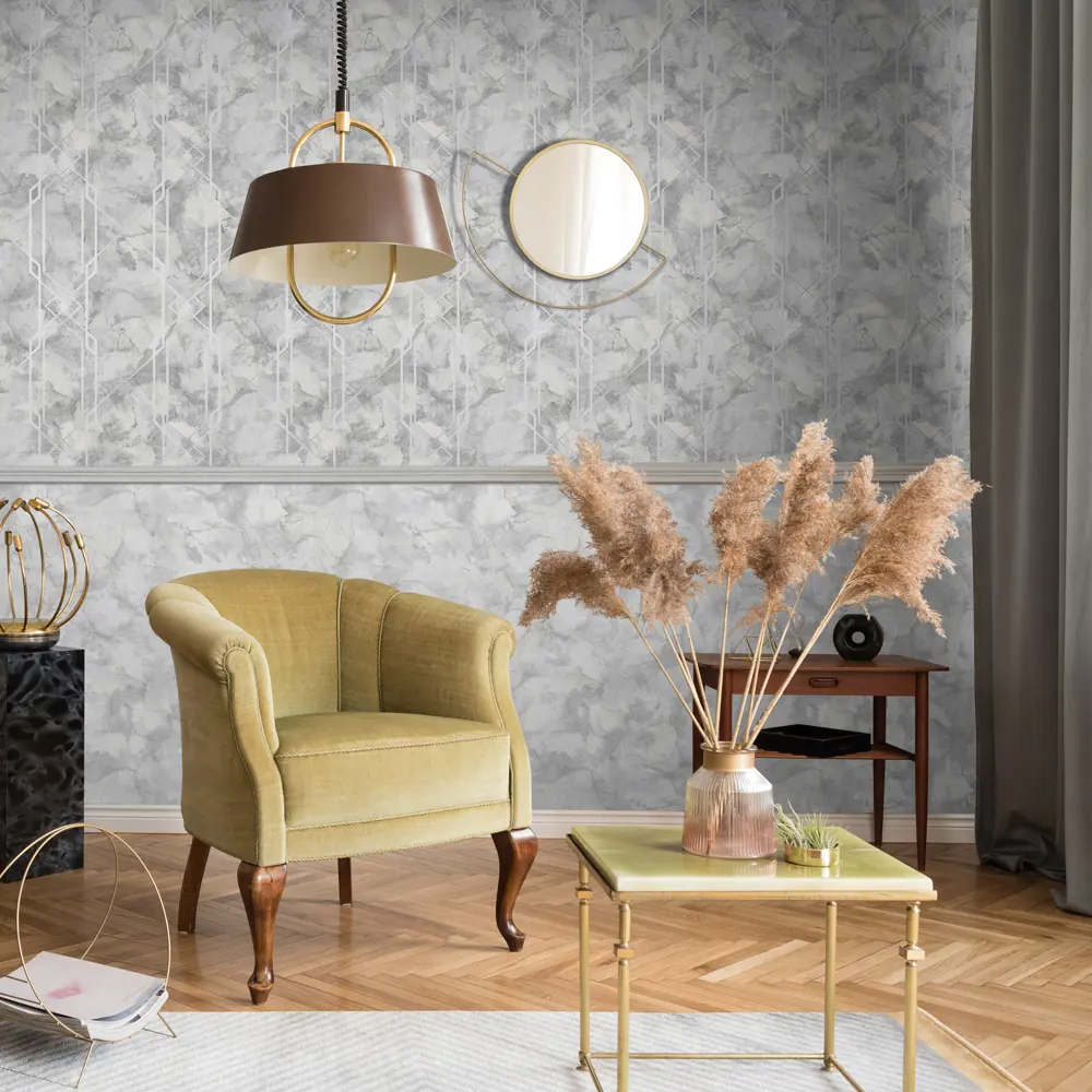 Дизайнерские флизелиновые обои Erismann Corsica темно-серый 88910097 STLM-0827664 - Вид №4