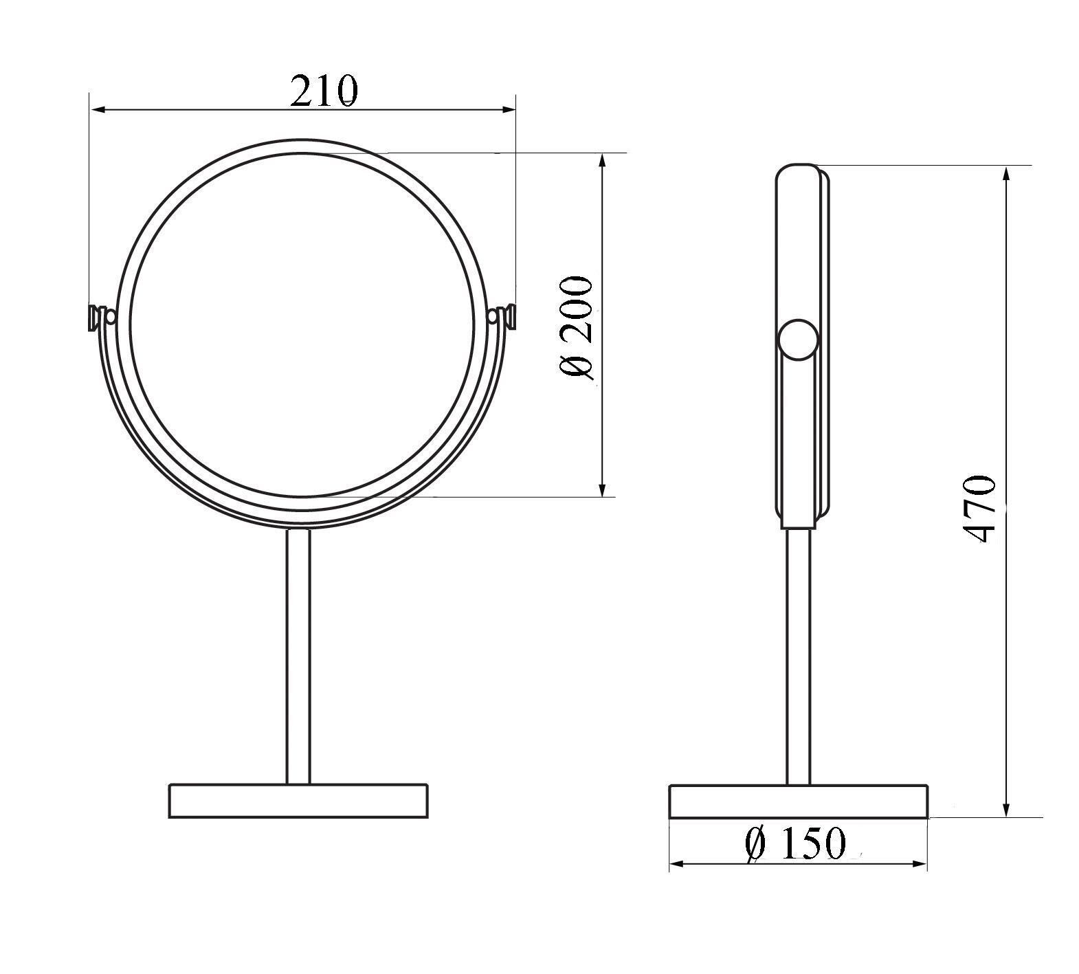 Столешница двухстороннее круглое увеличительное зеркало Spekkio Epsilon ARCH-00112767 - Вид №2