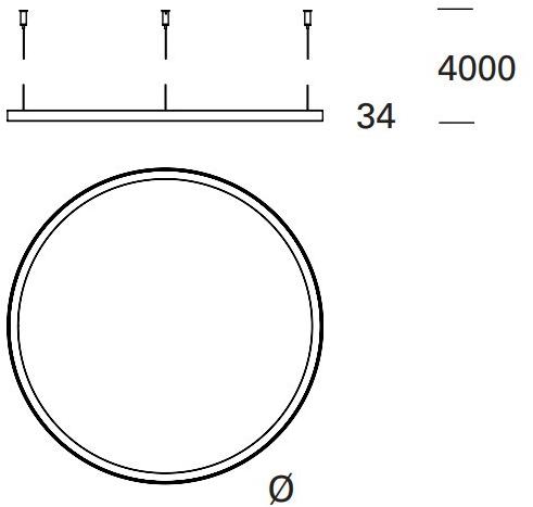 Lucifero's Светодиодная подвесная лампа из экструдированного алюминия File flex circle Fxa41.8 - fxa48.8 - Вид №1