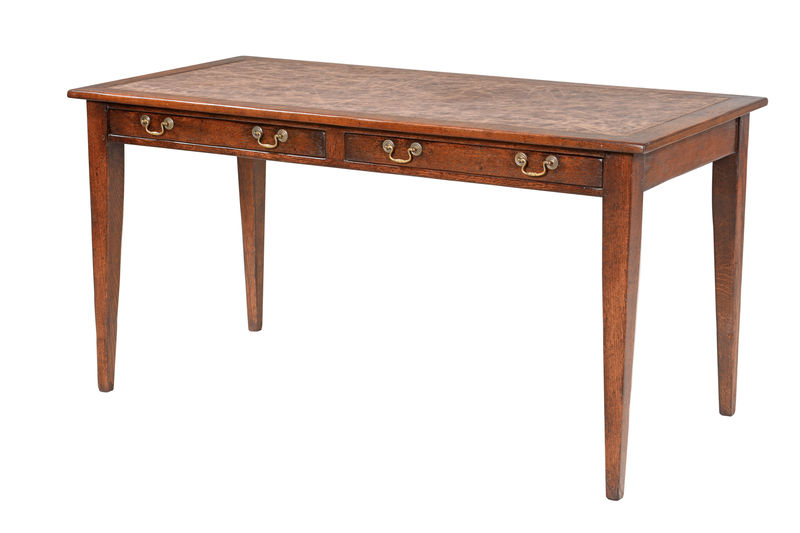 0045-57 Коричневый кожаный письменный стол ijlbrown 