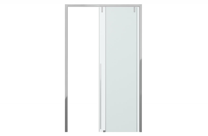 Душевая дверь в нишу с одной раздвижной дверью SLIM LINE BD120.4105A bravat  - Вид №3