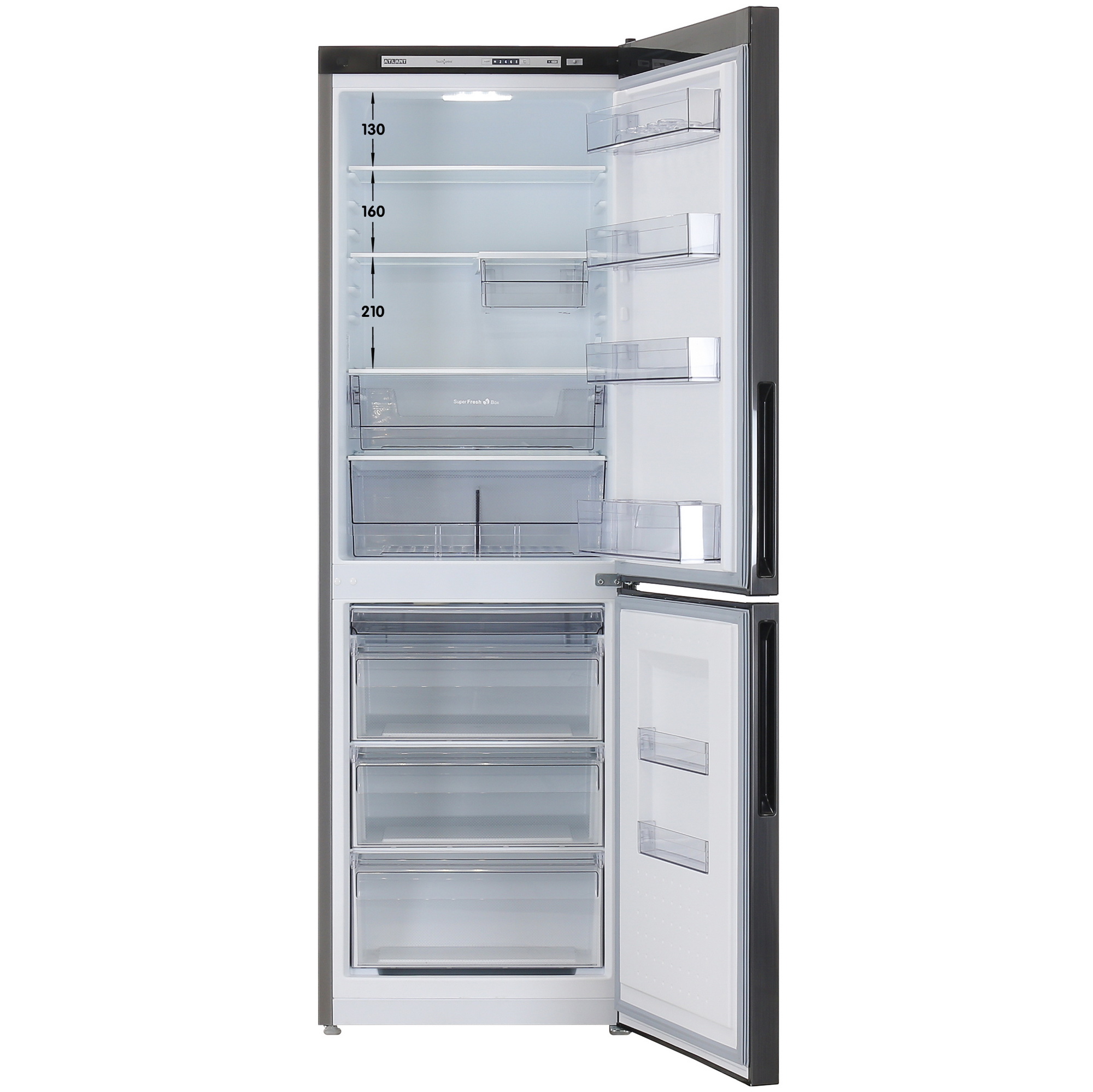 9031708 Холодильник с морозильником   ATLANT ХМ-4621-151 черный STDN-0049354 - Вид №1