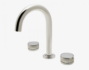 BLS24A Смеситель для унитаза серии Bond Tandem на гусиной шее с ручками-ручками с гильошированными линиями Waterworks