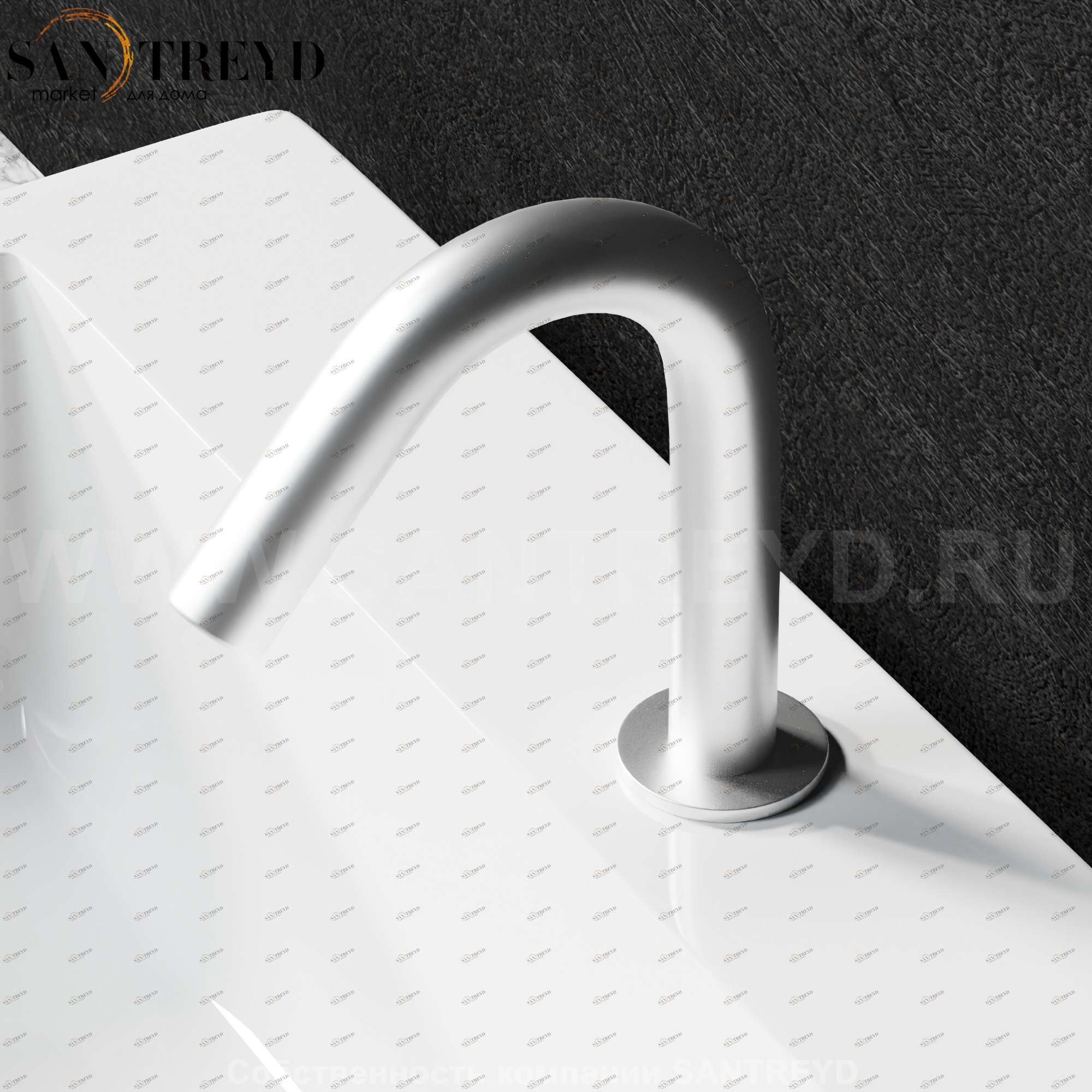 Смеситель ARUB1006SP SQUARE для раковины хромированный матовый Agape