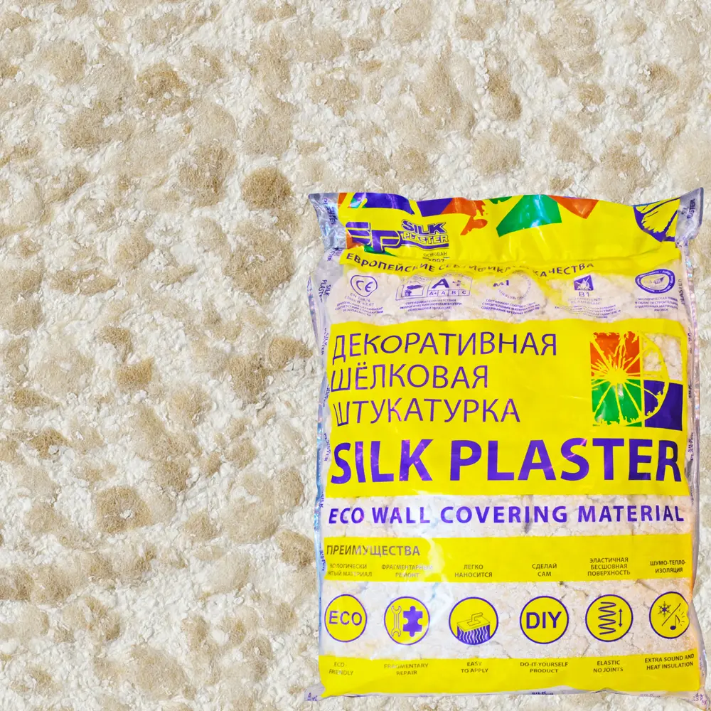 Жидкие обои Silk Plaster Рельеф 322 0.9 кг цвет бежевый 82453407 STLM-2160257 