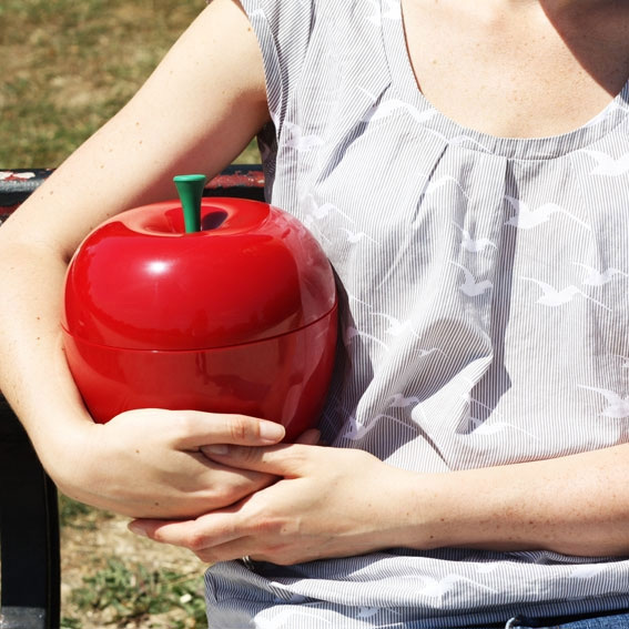 QL10034-RD Контейнер happle мини красный Qualy  - Вид №3