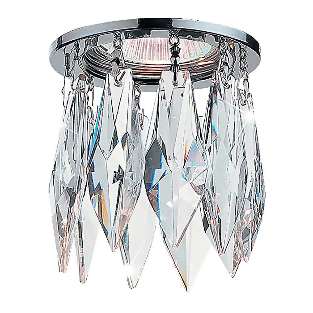 Светильник точечный встраиваемый Crystals 55 мм, 2.5 м², цвет хром 12485869 STLM-2082067 Santreyd 