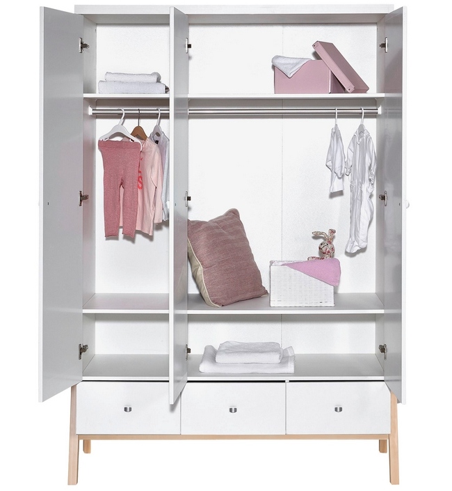 Шкаф трехстворчатый 191х127 см белый с бежевым Holly Nature SCHARDT  00-3880178 Белый;бежевый Santreyd  - Вид №1