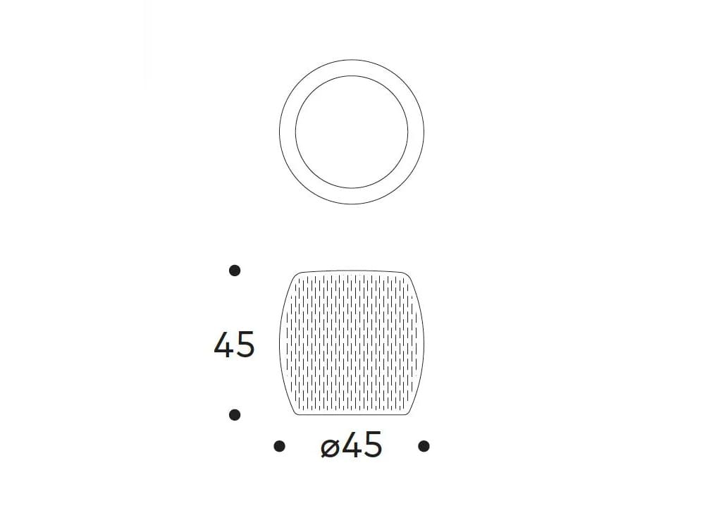 Плетеный алюминиевый садовый пуф Nodo Italia BARREL ARCH-00123578 - Вид №6